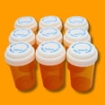 thumbnail image 1 of 9Pcs Plastic Pill Bottles - Reversible Cap Easy Open & Child Resistant - Pill Container Prescription Vial - Easy Open/Push N Turn (Amber), 1 of 9