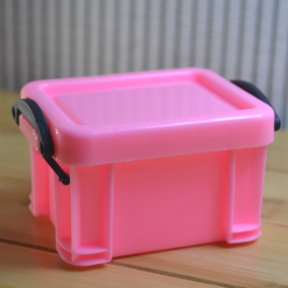 9Pcs Plastic Storage Boxes with Clip Lids Stackable for Small Item Storage in Office and Car