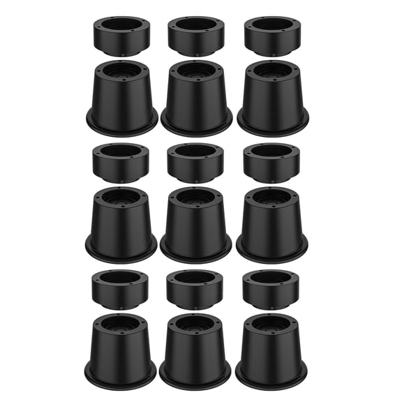 9Pcs Portable Sturdy 2Inch Bed Leg Lifts Sturdy Rubber Furniture Risers Large Capacity Designs Easy Installion