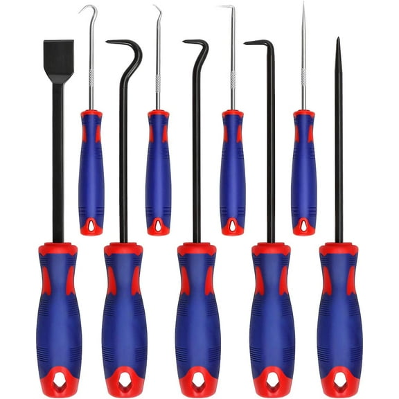 9Pcs Precision Pick & Hook Set with Scraper, Automotive & Electronic Hand Tools,