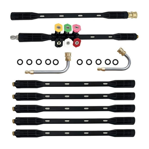 9Pcs Pressure Washer Extension Rod Power Washer Lance Cleaning Replacement Lance Extension Pole for Undercarriage Cleaner Walkway Car Deck