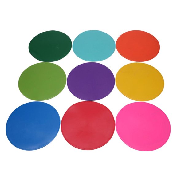 9Pcs Round Spots Markers NonSlip Agilitys Markers for Exercise Drill, Sport, Game
