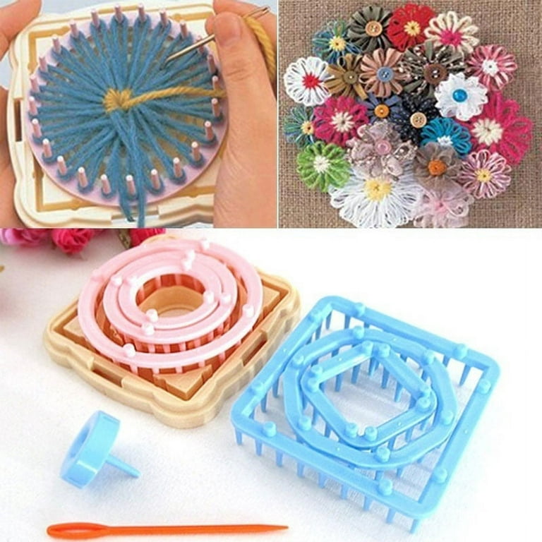 9Pcs/ Set Flower Loom Petals Knitted Crochet Yarn Sewing Tool for Knitting  Scarf Socks