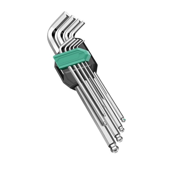 9Pcs Steel Hexagonal Key Hexagonal Wrench Set Durability AntiRust Tool For Home Repair And Professional Mechanics 1.5mm-10mm