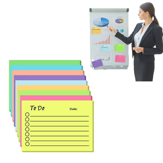 9Pcs Sticky Notes Papers Colorful Note Papers Pocket Writing Pad ...