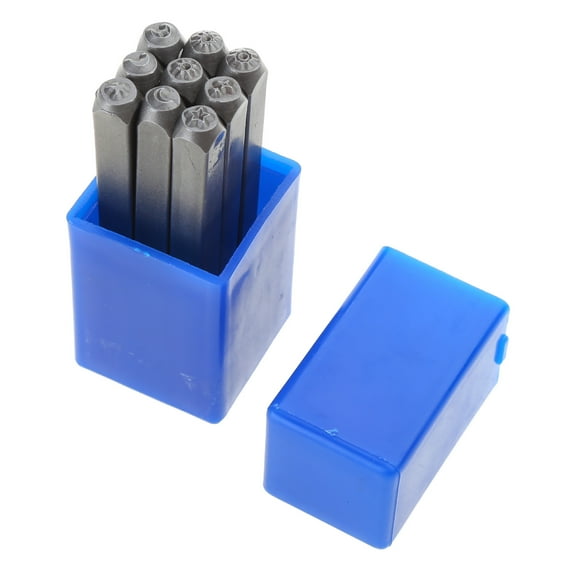 9Pcs Sun and Star Theme Metal Stamp, 3MM (1/8”) Metal Stamping Tool for Stamping Metal, Leather, Craft