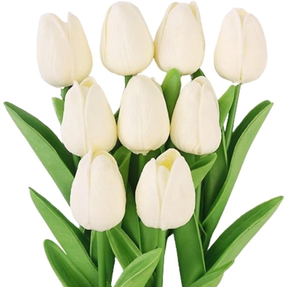 9Pcs UV Resistant Lifelike Artificial Tulips Flowers, Easter Spring Wreath Wedding Bouquet Centerpiece Floral ,Table Centerpieces(9pcs