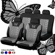 9Pcs Universal Car Seat Covers Full Set Waterproof Car Seat Protector Cushions Front Rear Car Seat Covers Car Accessories Four Seasons Fit for Auto Truck Van