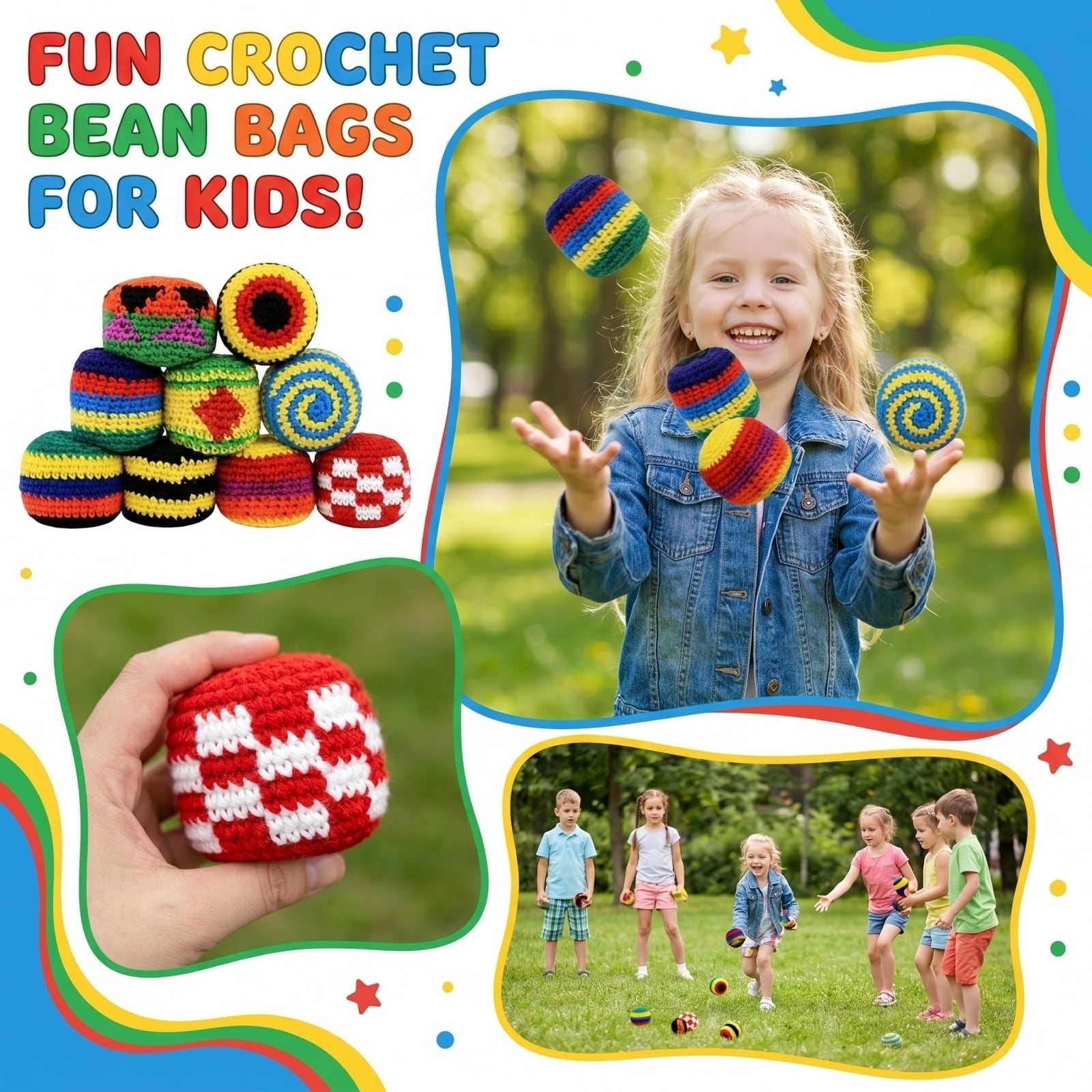 9Pcs Vibrant Assorted Color Canvas Sandbags Tossing Toys, Kids Outdoor Lawn Activity Motor Skills Target Tossing Game, Heavy Duty Double Stitched Tear Resistant Outdoor Play Equipment For Boys Girls