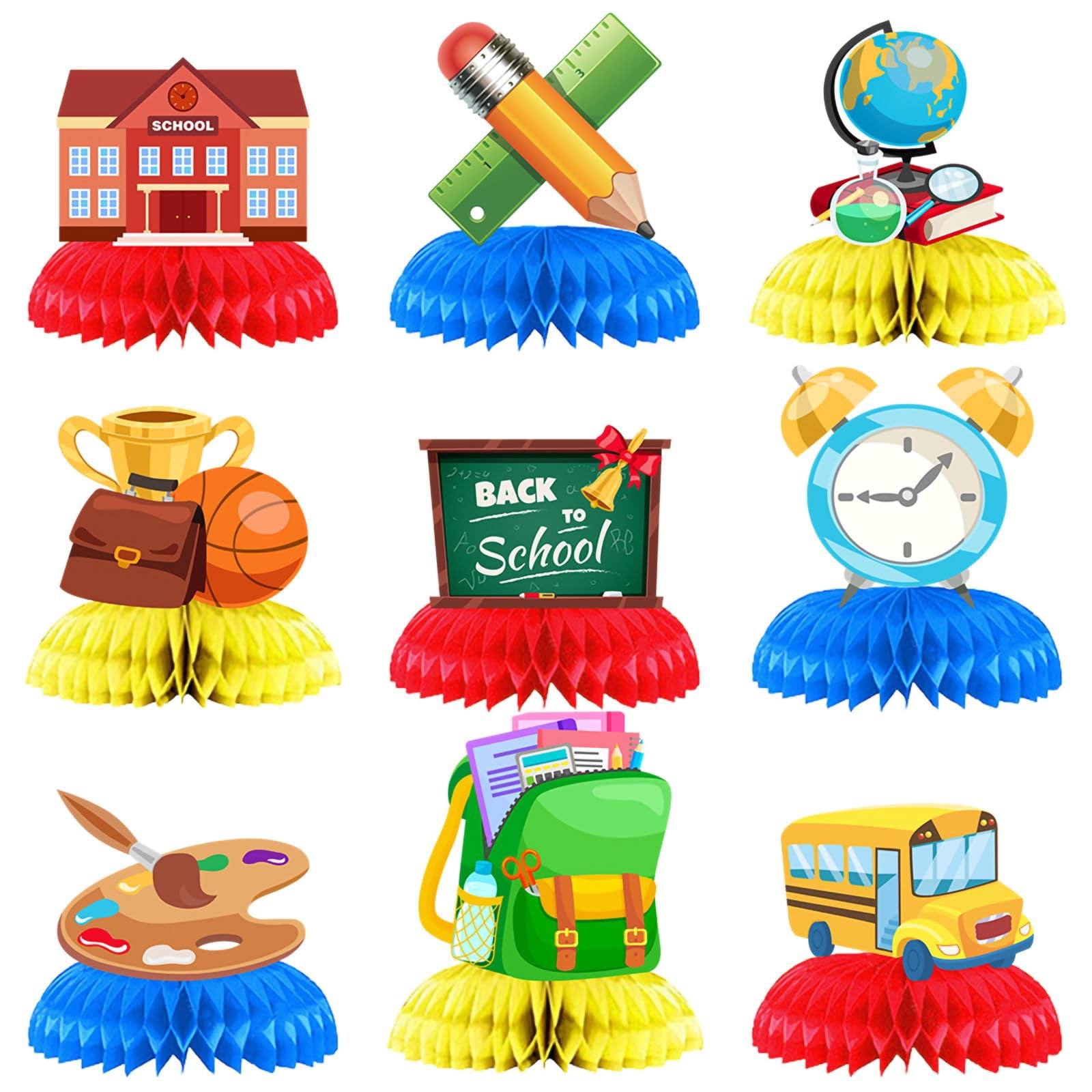 9Pcs Welcome Back To School Decorations, First Day of School ...