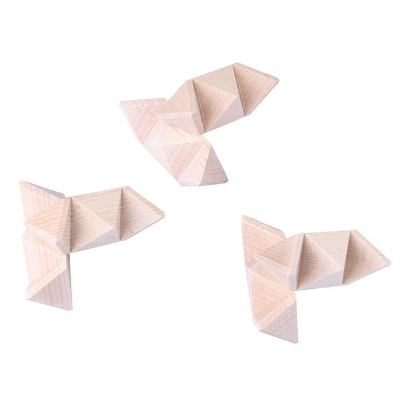 9Pcs Wooden Brain Teaser Puzzle Toy Lock Puzzle Disentanglement Puzzles Toy Unlock Interlock Game for Kids Adults