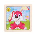 thumbnail image 1 of 9Pcs Wooden Jigsaw Puzzle with Vibrant Cartoon Patterns, Educational Brain Teaser for Logic Training, Durable Wood Construction, Fun Home Activity, Red, 1 of 1