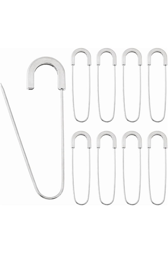 9Pcs Zinc Alloy Kilt Pins Platinum 79x21x3.5mm diy