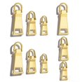 thumbnail image 1 of 9Pcs Zipper Pull Replacement 3 Sizes Zipper Repair Zippers Tab Repair for Luggage, Zippers Slider Pull Tab for Backpack Jacket Suitcase Coat Handbags (Gold), 1 of 8