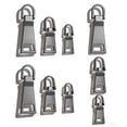 thumbnail image 1 of 9Pcs Zipper Pull Replacement, Metal Zipper Handle Mend Fixer Durable Zippers Slider Pull Tab Repair for Coat, Backpack, Luggage, Jacket Bags (S/M/L, Grey), 1 of 8