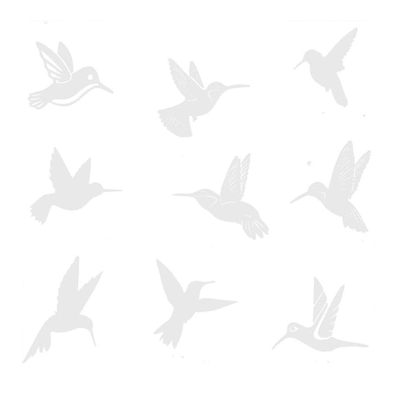 9Pcs/pack Bird Friendly Window Sticker Easy Peels and Application for Preventing Accidental Bird Window Strikes