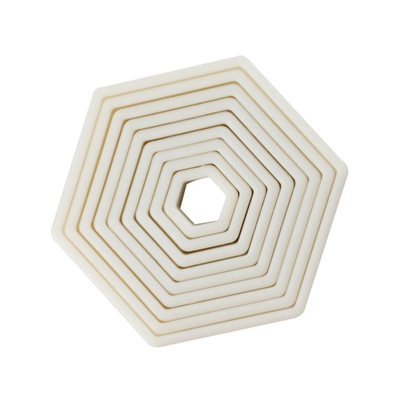 9Pieces Multifunctional Hexagon Fondant Molds For Easy Nonstick Cake Decoration And Creative Baking Projects