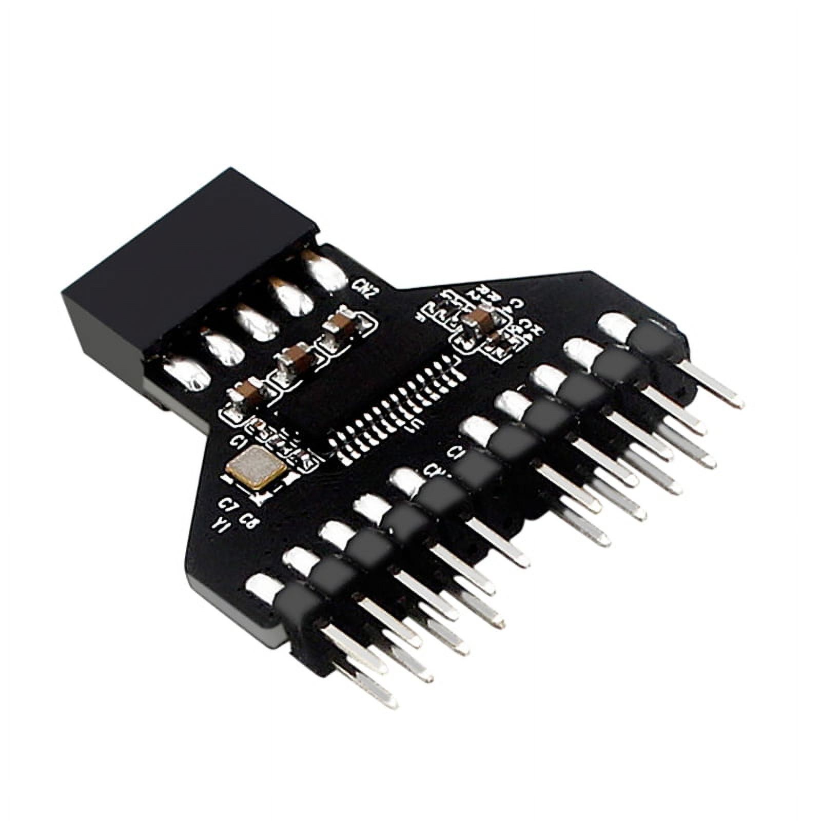 9Pin Header Splitter Male 1 to 2 Female Extension Motherboard USB Hub