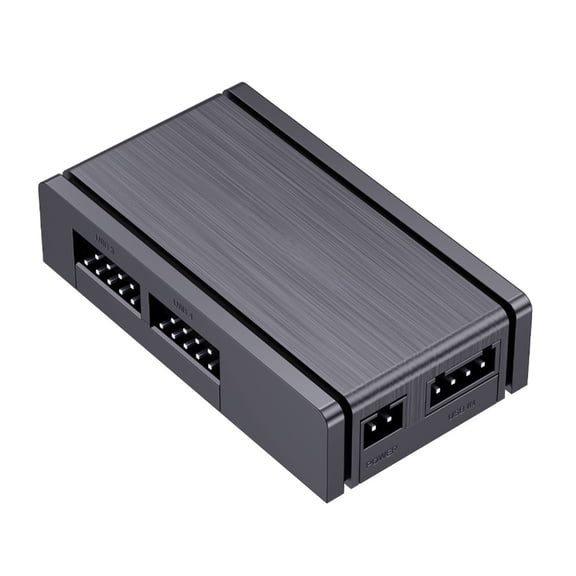 9Pin USB 2.0 Expansion Hub 4Ports Magnetic Mount Design and Durability Plastic Construction