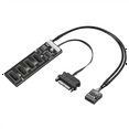 9Pin USB Header Splitter with SATA Power Cable, Internal Hub