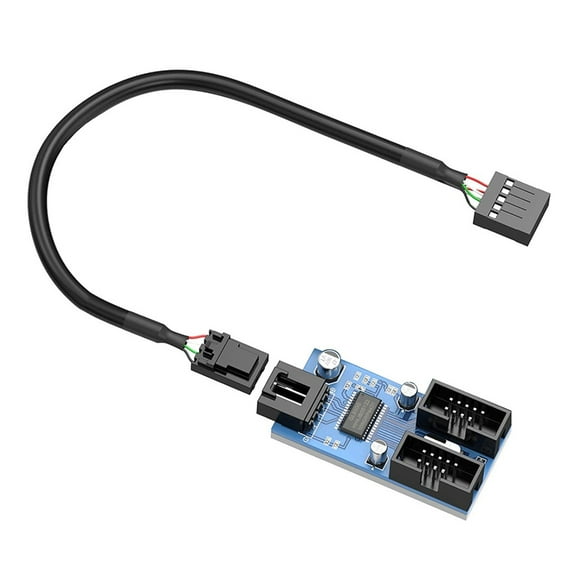 9Pin USB Splitter USB2.0 9Pin 1 to 2/4 USB HUB Connectors Enhances Connection
