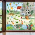 thumbnail image 1 of 9Sheets 64Pcs Jungle Animals Window Clings Safari Animals Window Decals Glass Doors Window Anti-Collision Stickers for Home Classroom Nursery Zoo Animals Party Supplies Decorations, 1 of 9