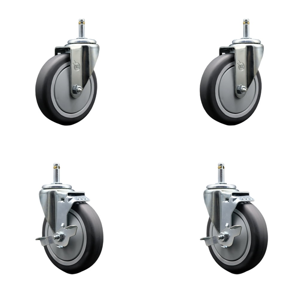 5 Rubbermaid Cart Casters - Non-Marking Wheel 4400 Series 4500