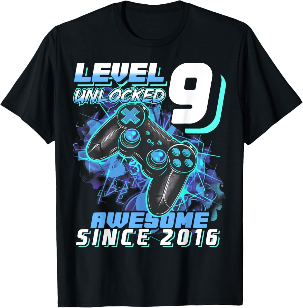 9Th Birthday Level 9 Gamer 9 Year Video Game Party Unisex T-Shirt S-5Xl ...