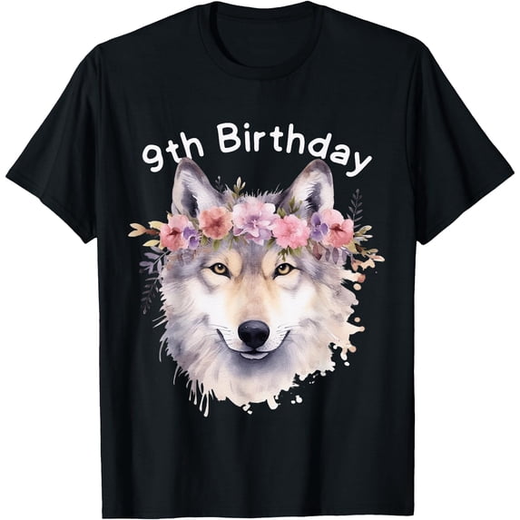 9Th Wolf Nine Years Girl Wolf Pack Party Wolves Kid T-Shirt - Walmart.com