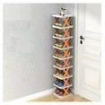 thumbnail image 1 of 9Tier Narrow Entryway Shoe Rack Free Standing Vertical Shoe Organizer Plastic Shoes Storage Shelf Closet Hallway, 1 of 5