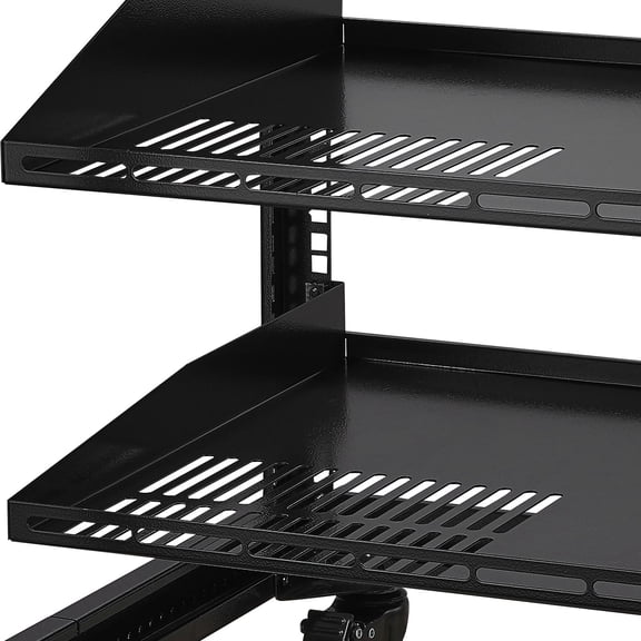9U Open Frame Server Rack,23"-40"Adjustable Depth,Free Standing or Wall Mount Network Server Rack with 360 Casters,Heavy Duty 4 Post Holds All Your Networking IT Equipment AV Gear Router