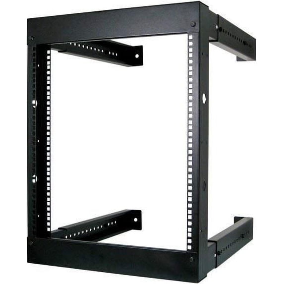9U Open Wall Mount Frame Rack - Adjustable Depth 18"-30"