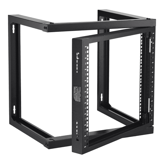 9U Wall Mount Rack 150lbs Server Rack Network Rack - Open Frame, 19 Inch, Black
