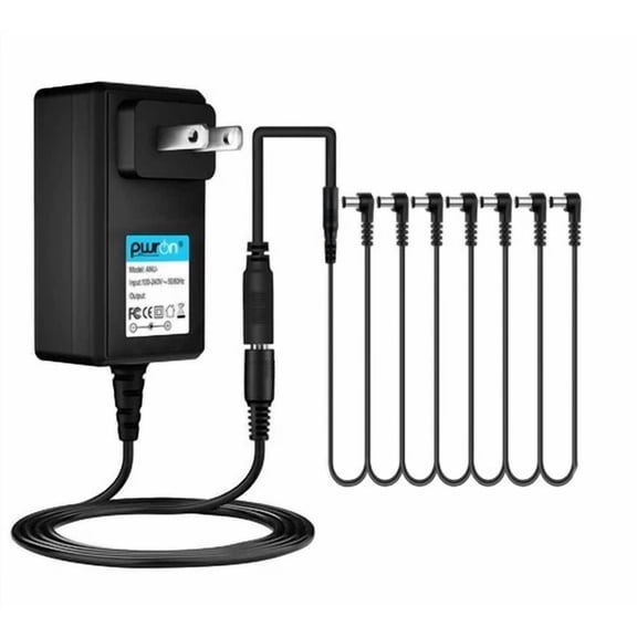 9V 1A Ac Adapter Charger For Guitar Effect Pedal + 7 Way Daisy Chain Cable Kit
