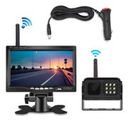 9V - 35V Car Vehicle Rear View Wireless IR Night Vision Backup Camera Waterproof Kit + 7" LCD Monitor Parking Assistance System For Truck / Van / Caravan / Trailers / Camper