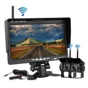 9V - 35V Car Vehicle Rear View Wireless IR Night Vision Backup Camera Waterproof Kit + 7" LCD Monitor Parking Assistance System For Truck / Van / Caravan / Trailers / Camper