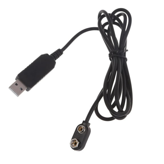 9V 6F22 USB Power Converter Cable for Multimeter LED Light 150cm