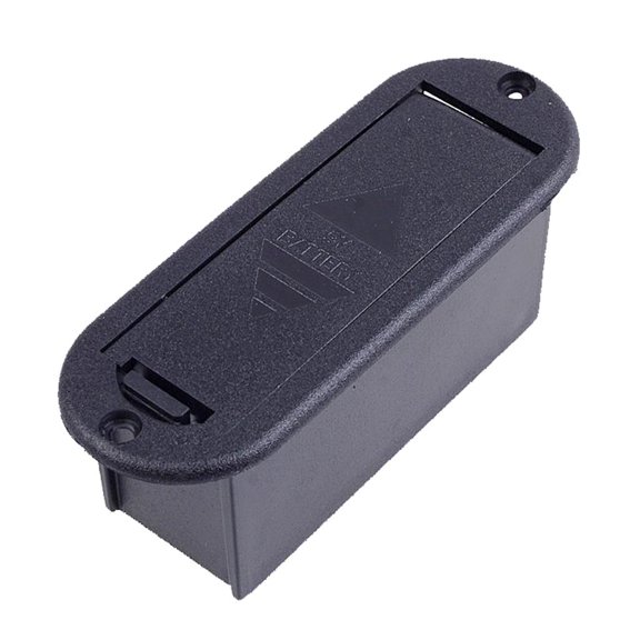 9V Battery Cover Case Box Holder Compartment For Active Guitar /Bass Pickup Black