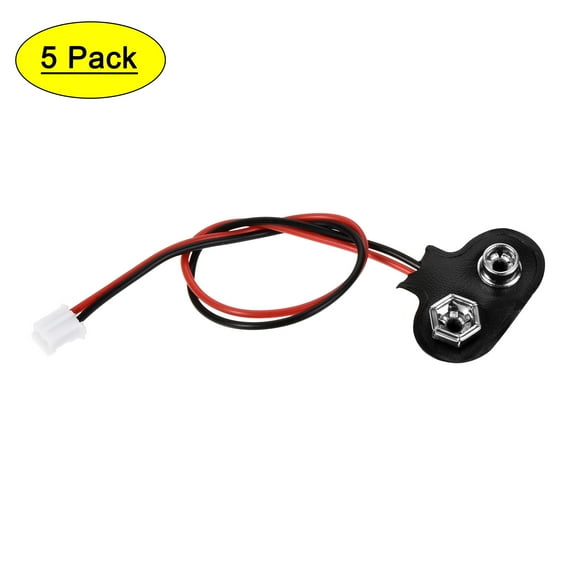 Uxcell 9V Battery Snap Connector to PH2.0 Connector Test Cable 14cm Long for Electric Testing Work 5