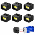 thumbnail image 1 of 9V LED Flashlight, Mini Pocket Flashlight with COB Light, Waterproof Portable Emergency Light for Camping, Hiking and Outdoor Use ( Battery not included ), 1 of 7