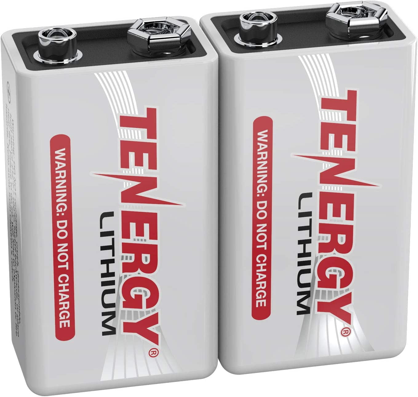 9V Lithium Batteries, 1200mah Non-Rechargeable 10 Years Shelf Life 9 Volt 2 Pack