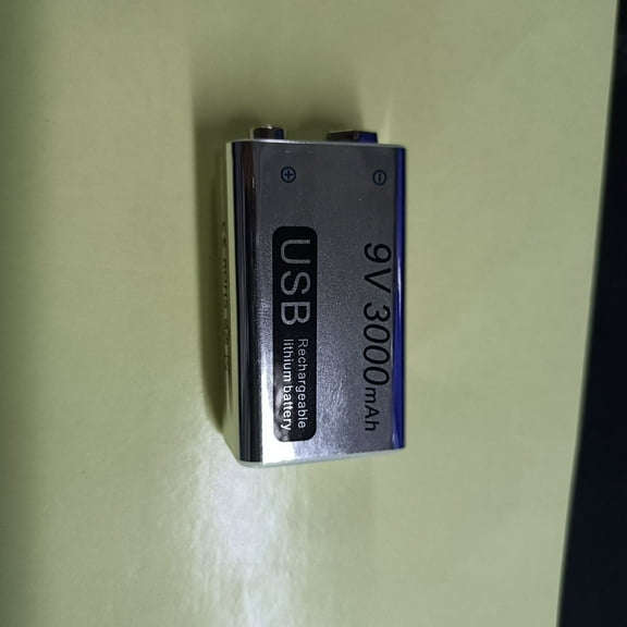 9V Rechargeable Li-Ion Battery - High Capacity Lithium Polymer Battery for Multimeter, Guitar, and Microphone
