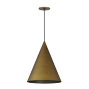 9W 1 Led Pendant-16.5 inches Tall and 13.75 inches Wide-Antique Brass Finish Bailey Street Home 174-Bel-4965041