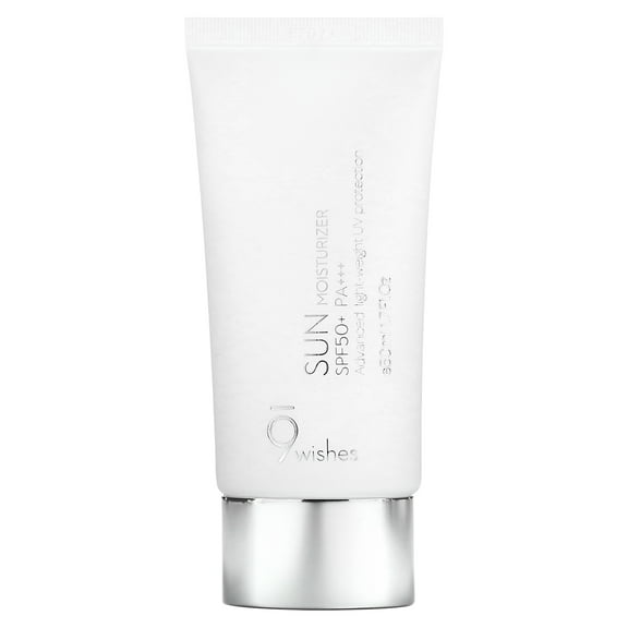 Sun Moisturizer, SPF 50+ PA+++, 1.7 fl oz (50 ml), 9Wishes