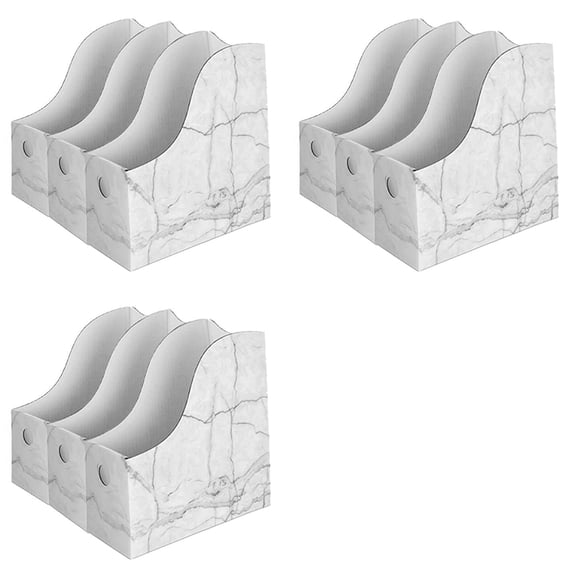 9X Sturdy Cardboard Magazine Holder Waterproof Magazine Storage Box Book Bins Desk File Holder Organizer