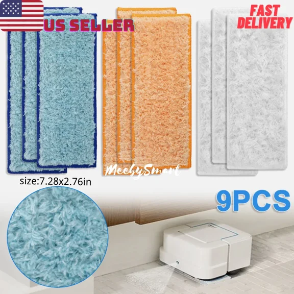 9X Washable Damp Drys Mopping Pad Reusable Cloth For Irobot Braava Jet 240 241
