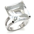 thumbnail image 1 of 9X026 - High-Polished 925 Sterling Silver Ring with AAA Grade CZ in Clear, 1 of 1