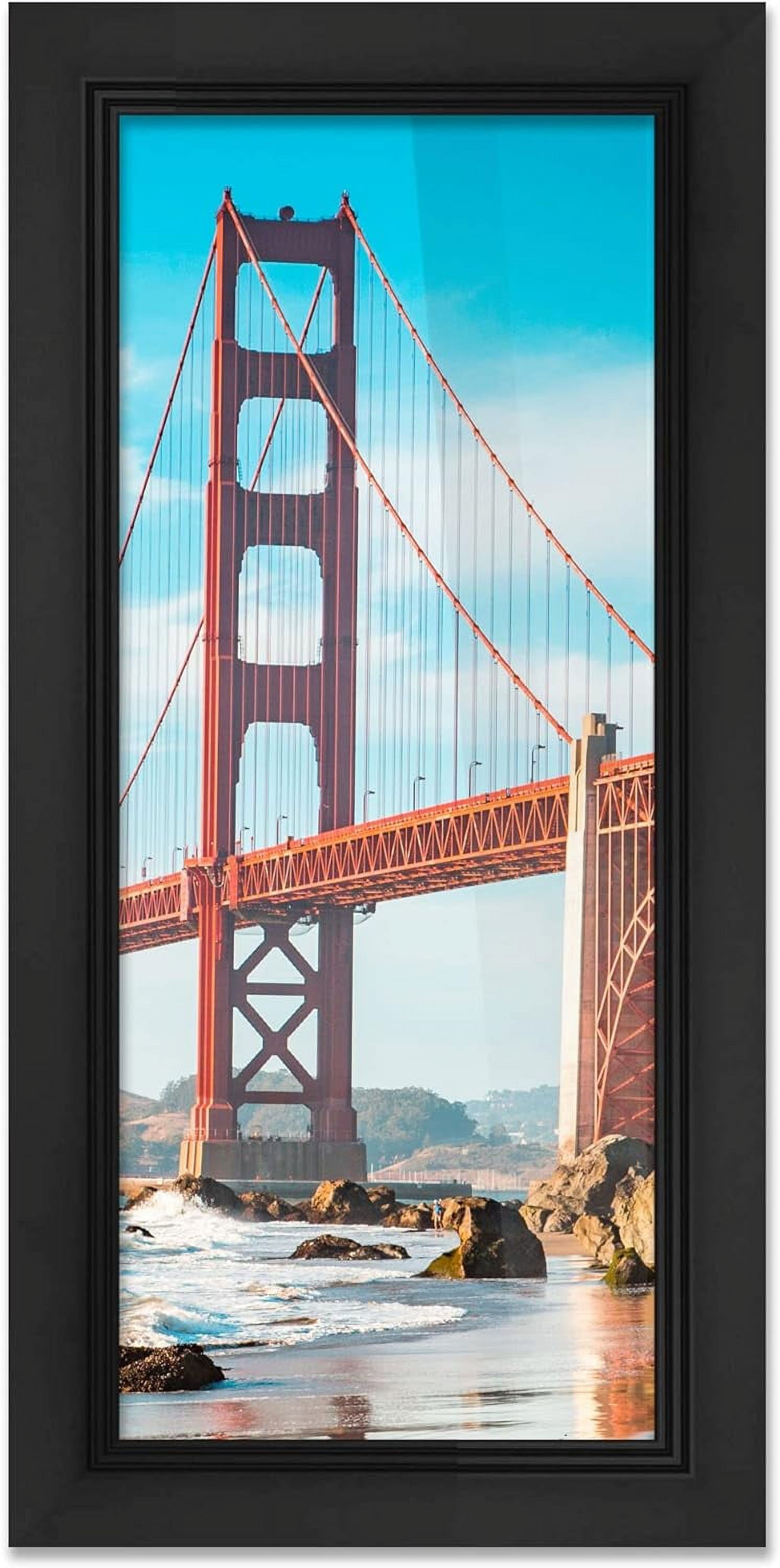 9X36 Frame Black Picture Frame - Complete Modern Photo Frame Includes ...