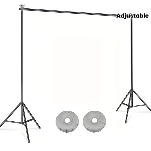 9X6.5ft Adjustable Metal Backdrop Stand - Photo Studio Background Stand & Balloon Arch Stand, Ideal for Wedding Ceremony, Anniversary, Birthday Party, Bridal Shower Home Decor