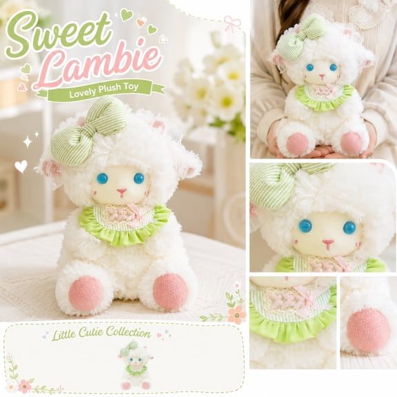 9X6 Inch Sheep Stuffed Animal, Lamb Stuffed Animal, Cute Stuffed Animal, Birthday Stuffed Animal, Soft Fluffy Plush Toys Perfect for Cozy Home Decor, Playful Snuggling, Gifting As